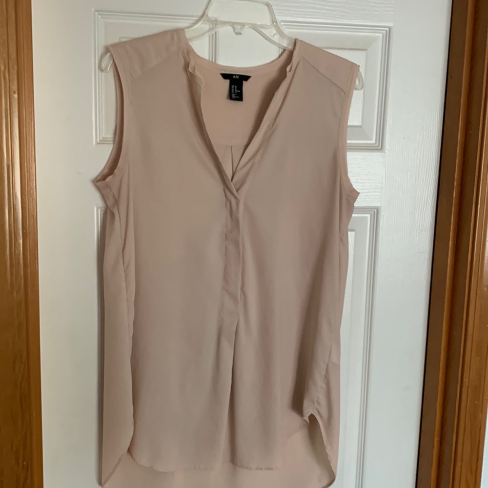 H & M size 10, blush pink Tank Blouse